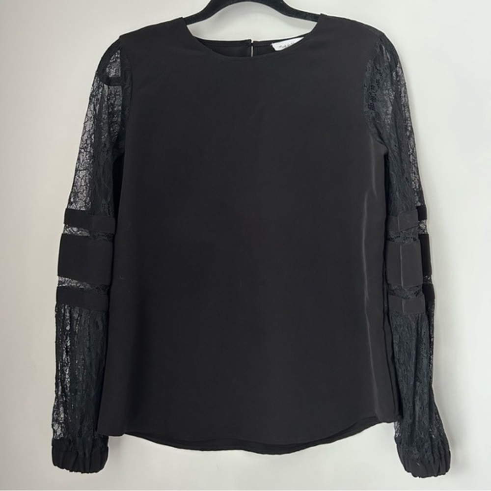 Calvin Klein Lace Sleeve Top